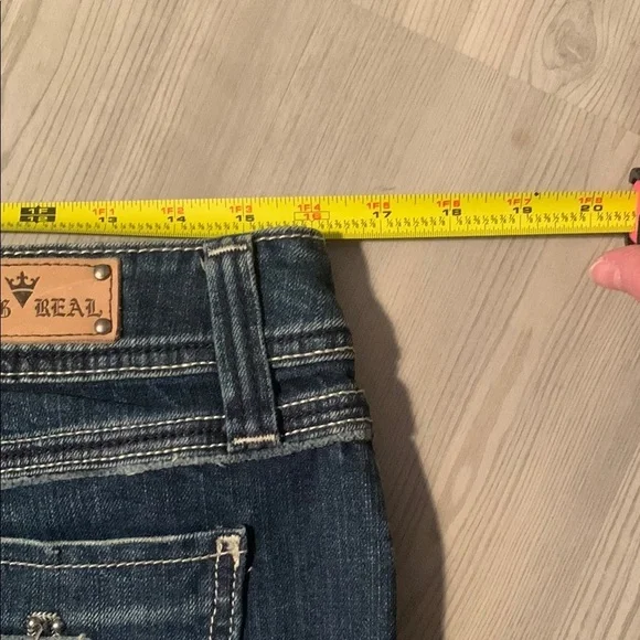 Grace Blue Cropped jeans skirt with Distressed Wash - Picture 8 of 10